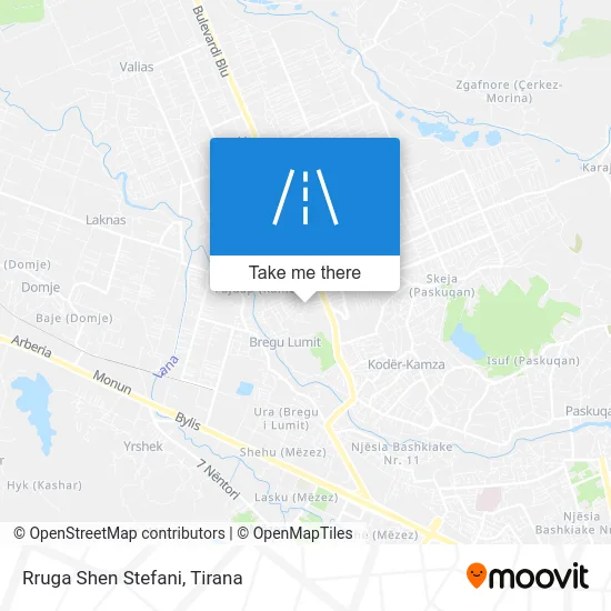Rruga Shen Stefani map