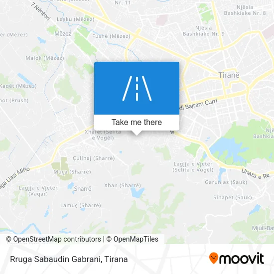 Rruga Sabaudin Gabrani χάρτης