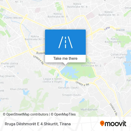 Rruga Dëshmorët E 4 Shkurtit map
