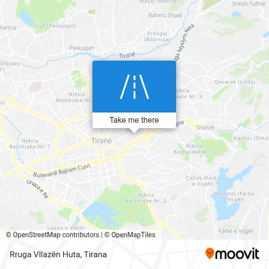 Rruga Vllazën Huta χάρτης