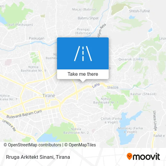 Rruga Arkitekt Sinani map