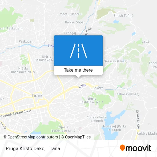 Rruga Kristo Dako map
