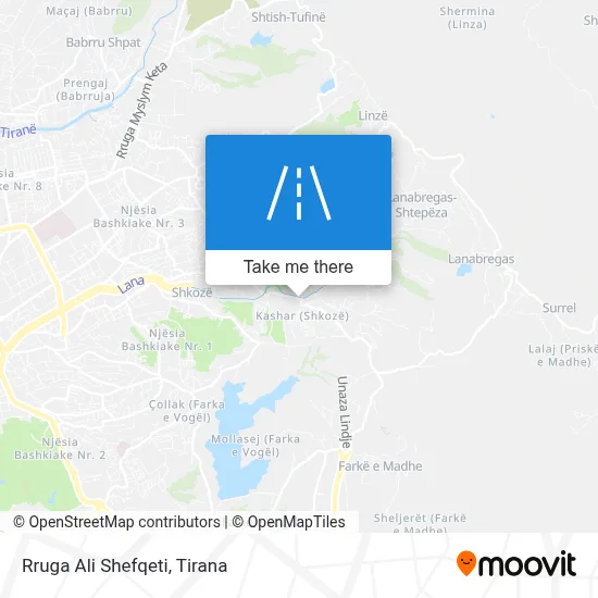 Rruga Ali Shefqeti map