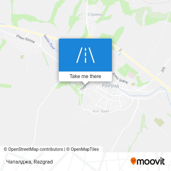 Чаталджа map