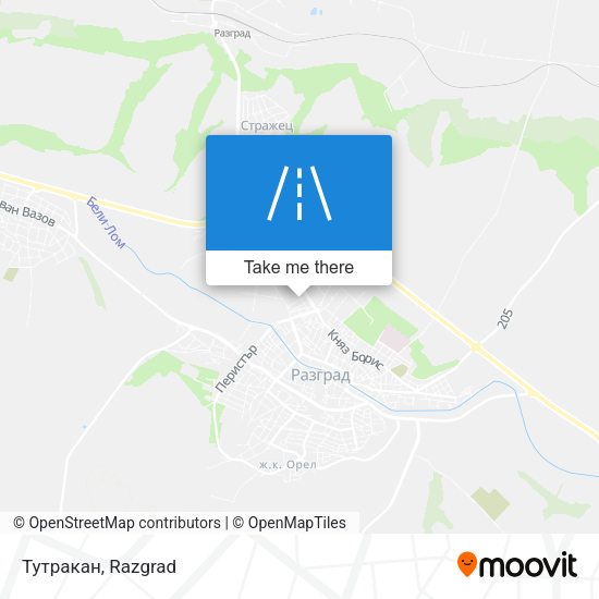 Карта Тутракан