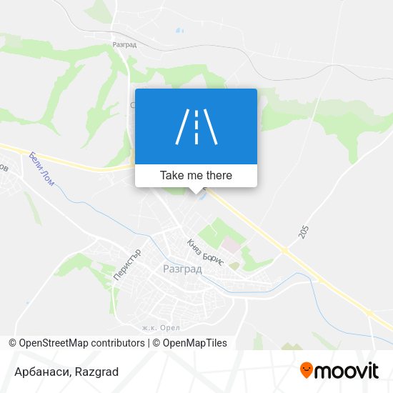 Карта Арбанаси