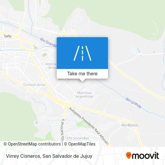 Virrey Cisneros map