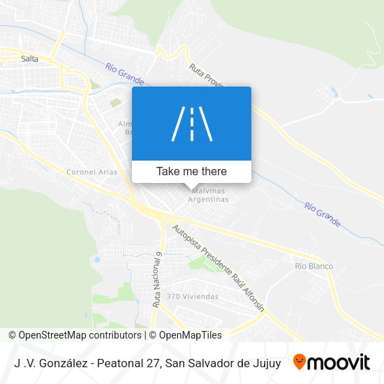 J .V. González - Peatonal 27 map