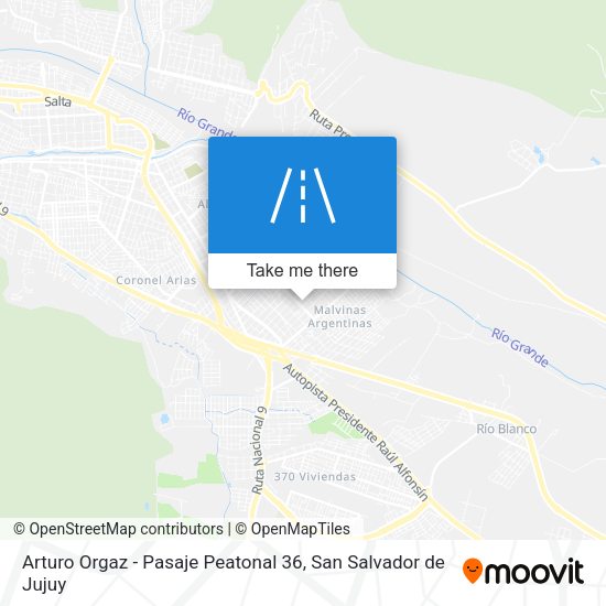 Arturo Orgaz - Pasaje Peatonal 36 map