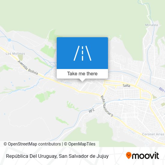 Mapa de República Del Uruguay