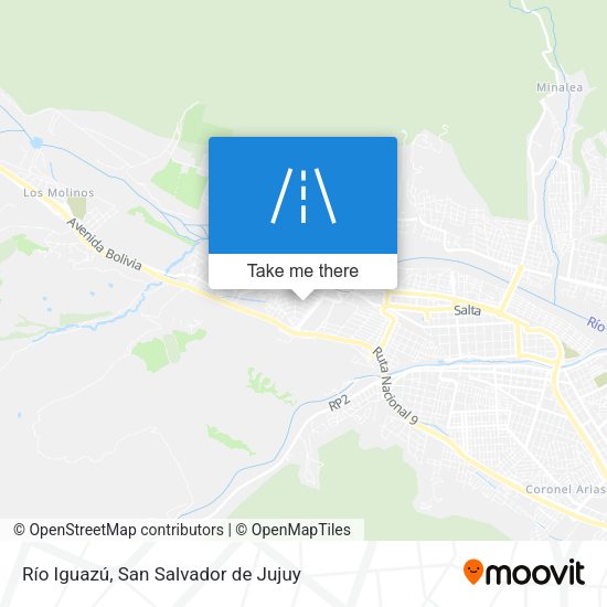 Mapa de Río Iguazú