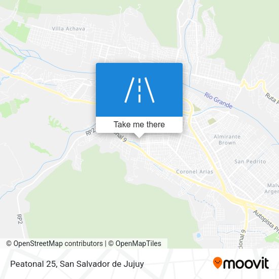 Peatonal 25 map