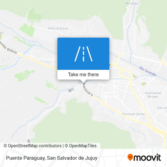 Puente Paraguay map
