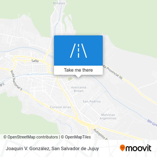 Mapa de Joaquín V. González