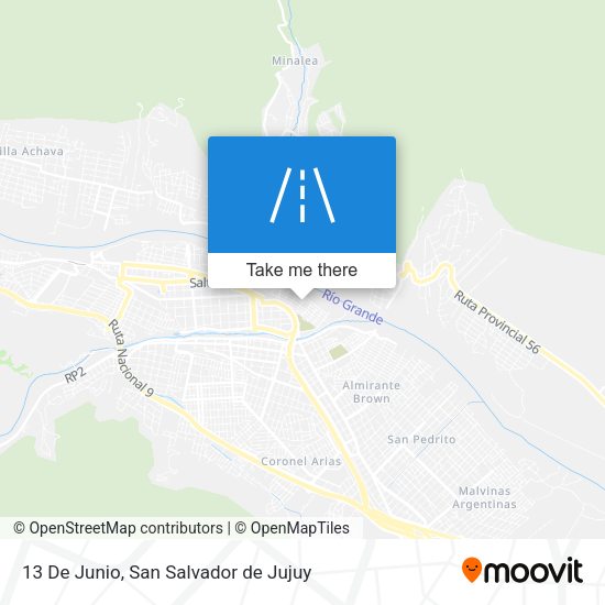 13 De Junio map