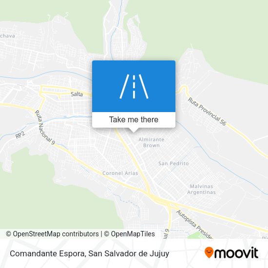 Comandante Espora map