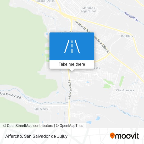 Mapa de Alfarcito