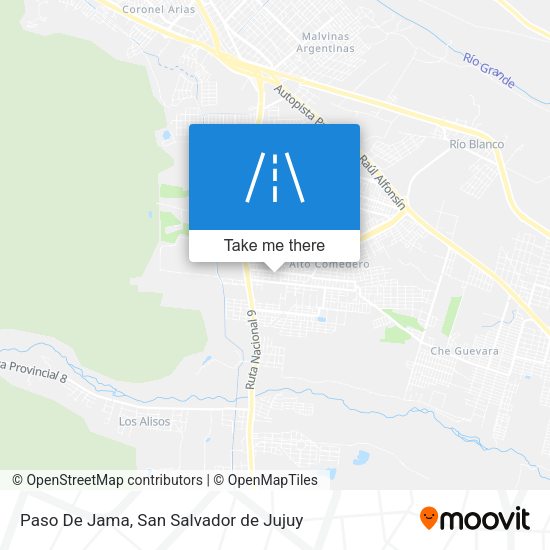 Paso De Jama map