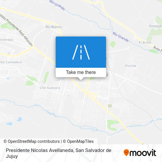 Mapa de Presidente Nicolas Avellaneda