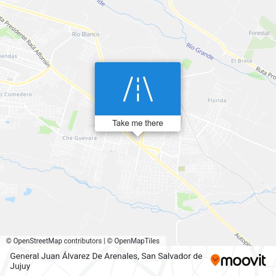 Mapa de General Juan Álvarez De Arenales