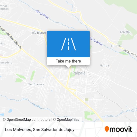 Los Malvones map