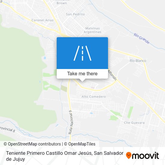 Mapa de Teniente Primero Castillo Omar Jesús