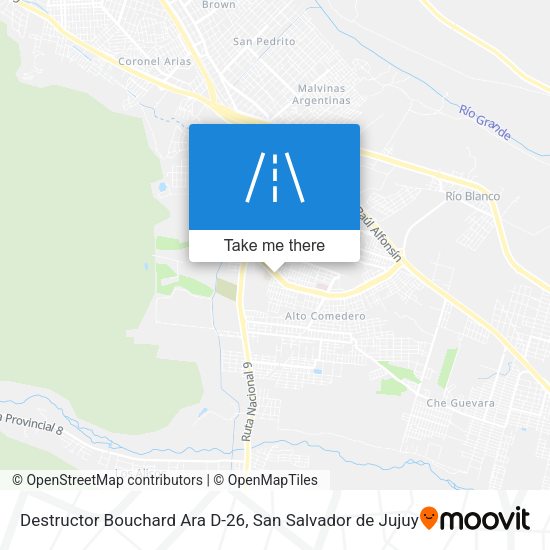 Destructor Bouchard Ara D-26 map