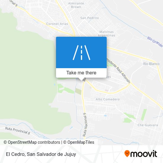 El Cedro map