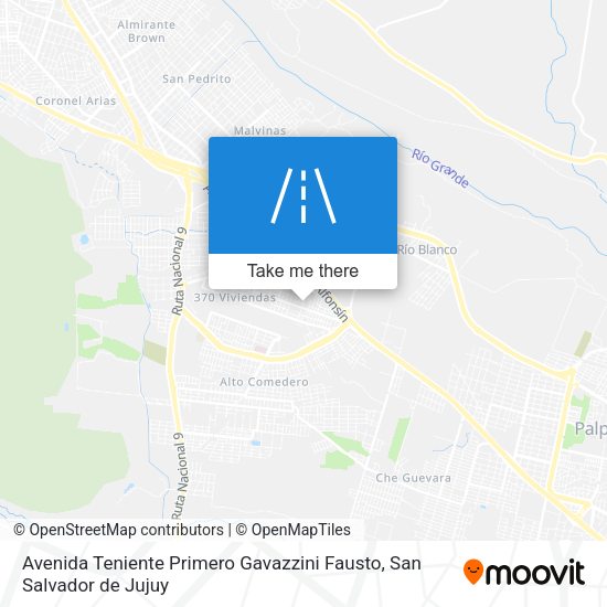 Mapa de Avenida Teniente Primero Gavazzini Fausto