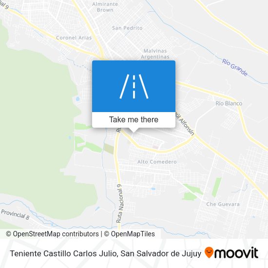 Teniente Castillo Carlos Julio map