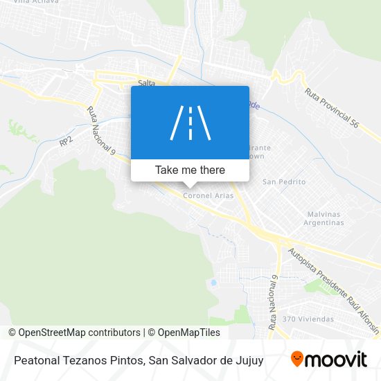 Peatonal Tezanos Pintos map