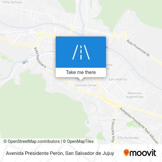 Mapa de Avenida Presidente Perón