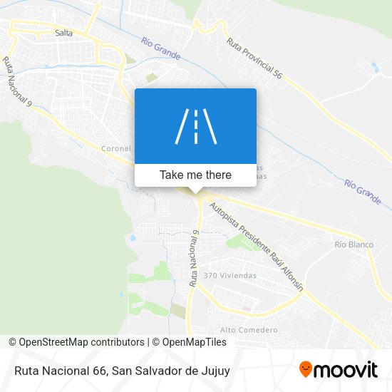 Ruta Nacional 66 map