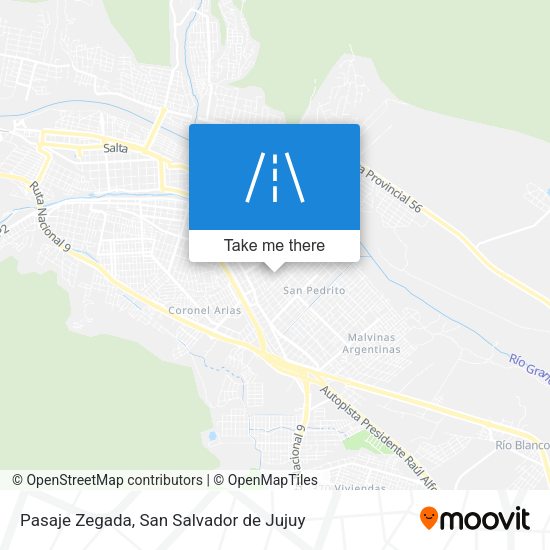 Pasaje Zegada map