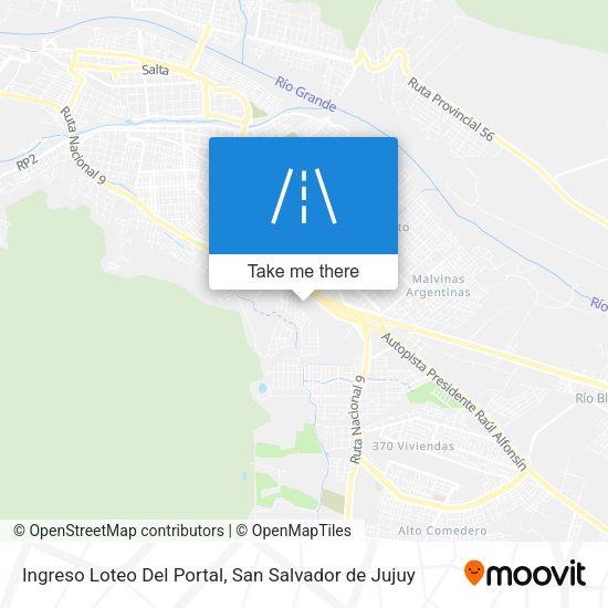 Mapa de Ingreso Loteo Del Portal