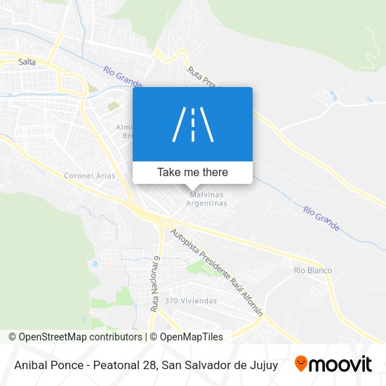 Anibal Ponce - Peatonal 28 map