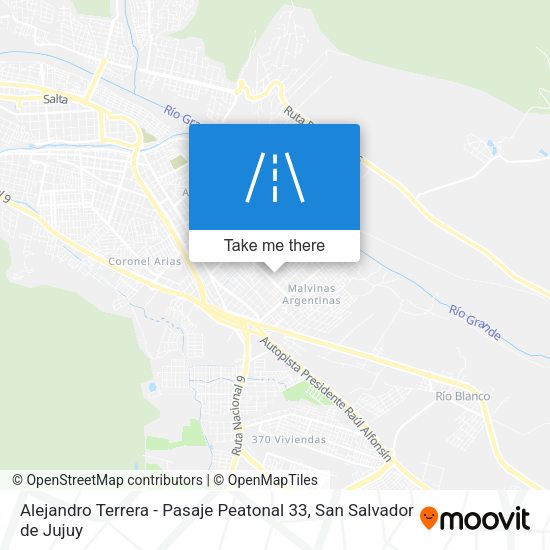 Mapa de Alejandro Terrera - Pasaje Peatonal 33