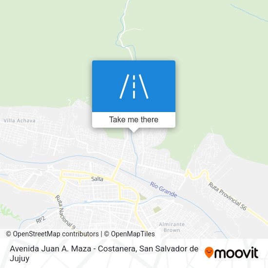 Mapa de Avenida Juan A. Maza - Costanera