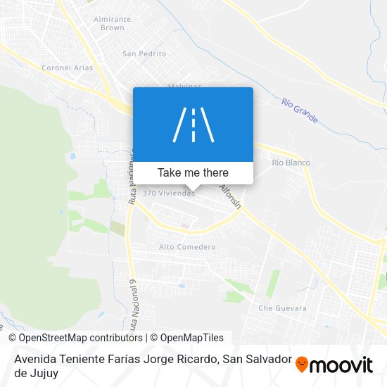 Avenida Teniente Farías Jorge Ricardo map