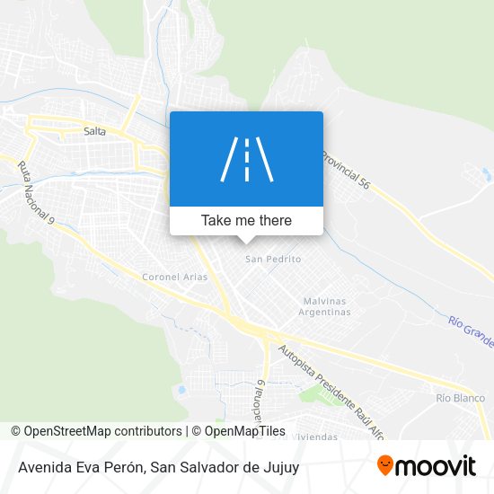 Avenida Eva Perón map