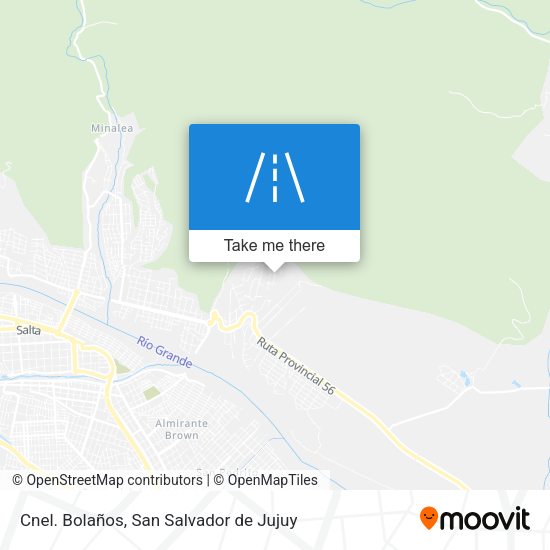 Cnel. Bolaños map