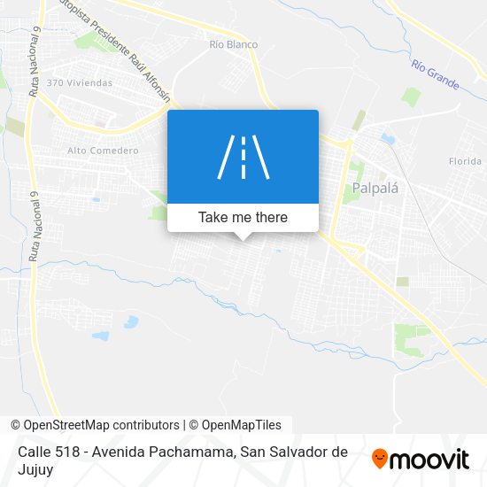 Mapa de Calle 518 - Avenida Pachamama