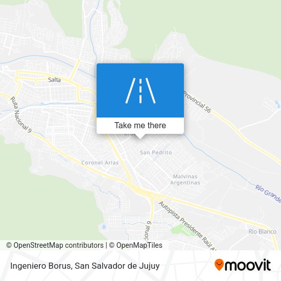 Ingeniero Borus map