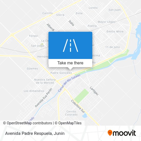 Avenida Padre Respuela map