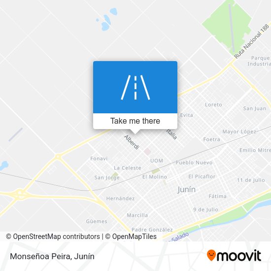 Mapa de Monseñoa Peira