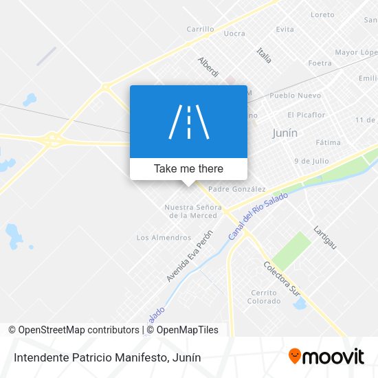 Mapa de Intendente Patricio Manifesto