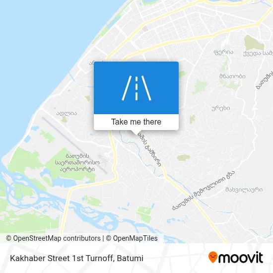 Kakhaber Street 1st Turnoff map
