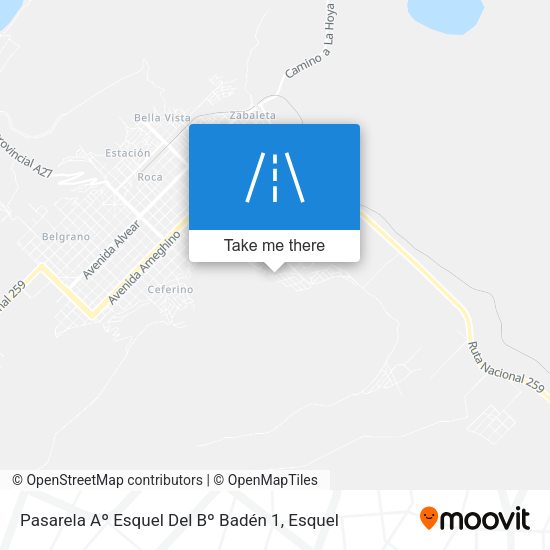 Pasarela Aº Esquel Del Bº Badén 1 map