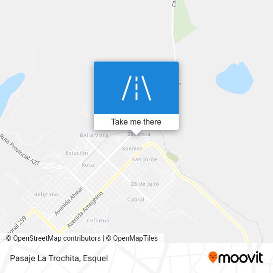 Mapa de Pasaje La Trochita