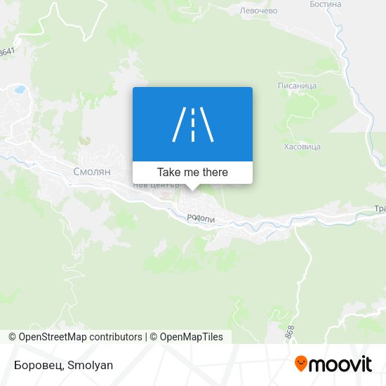 Боровец map